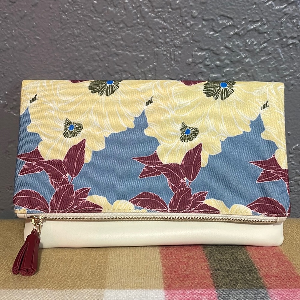 Rachel Pally Reversible Leather Trimmed Clutch Bag